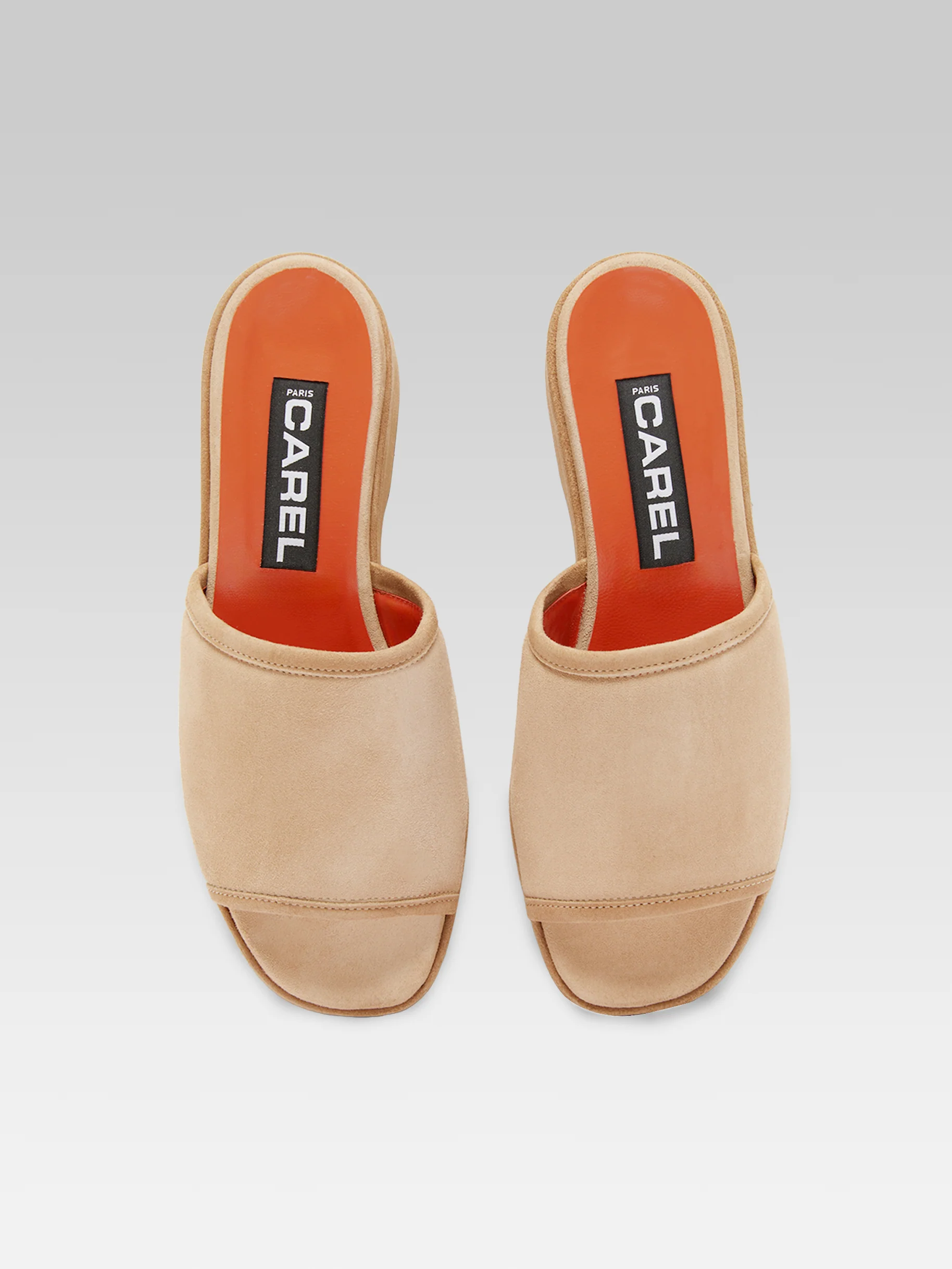 Adri - Mules cuir velours cappuccino - Image 5