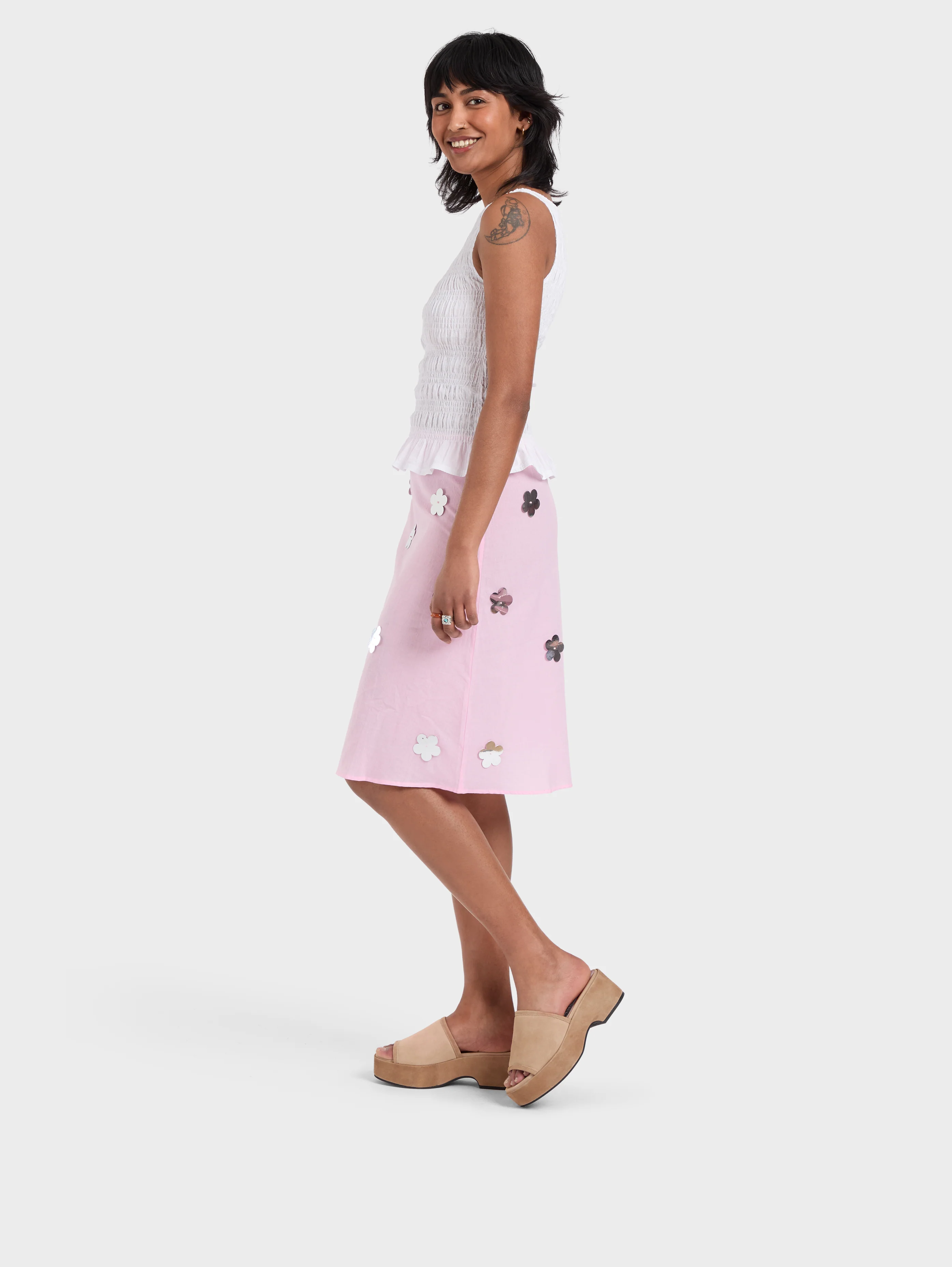 Adri - Mules cuir velours cappuccino - Image 7