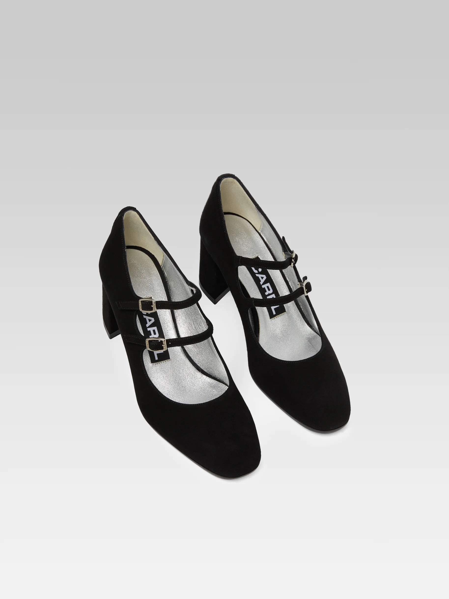 Alice - Escarpins babies cuir velours noir - Image 5
