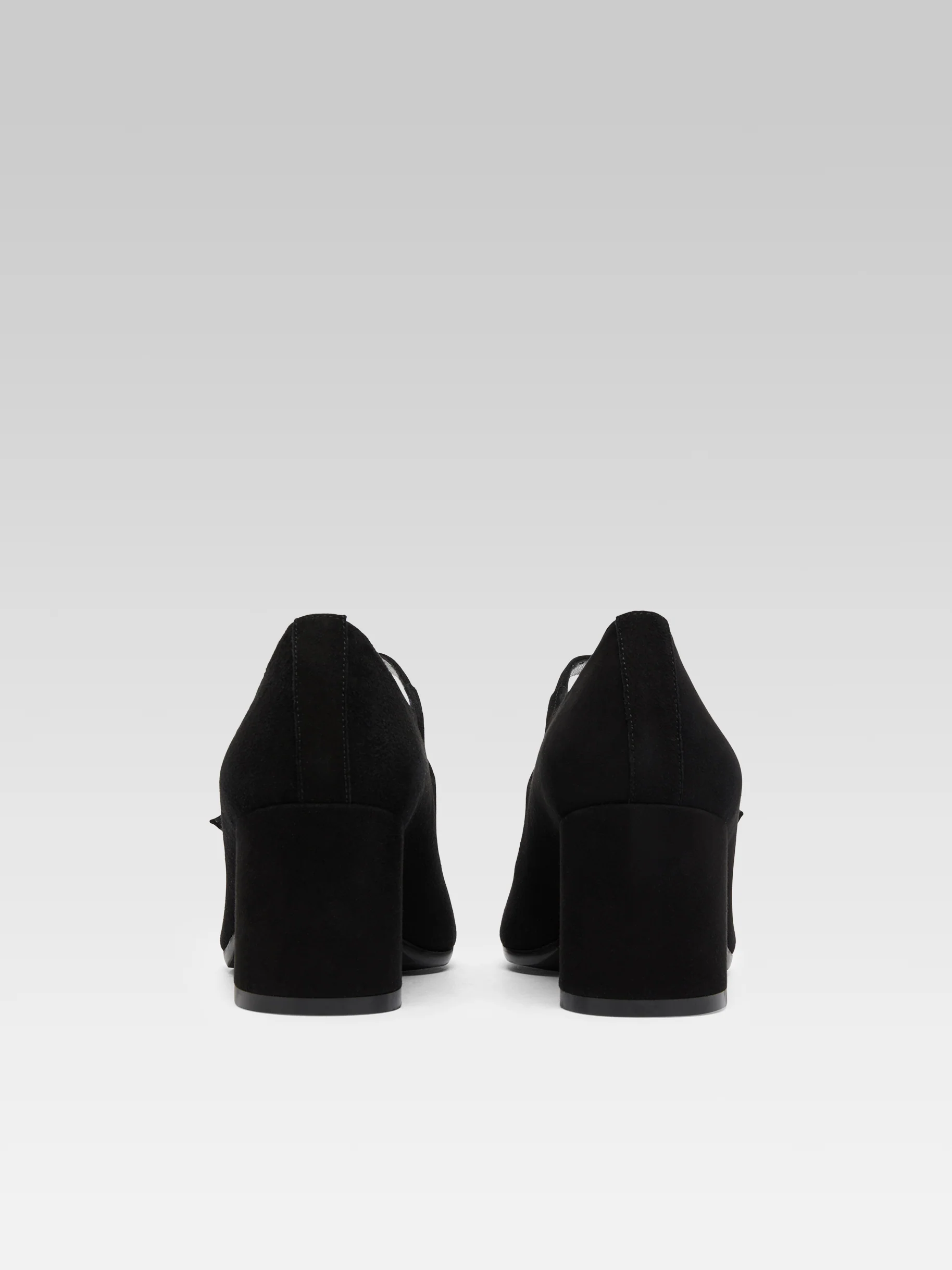 Alice - Escarpins babies cuir velours noir - Image 7