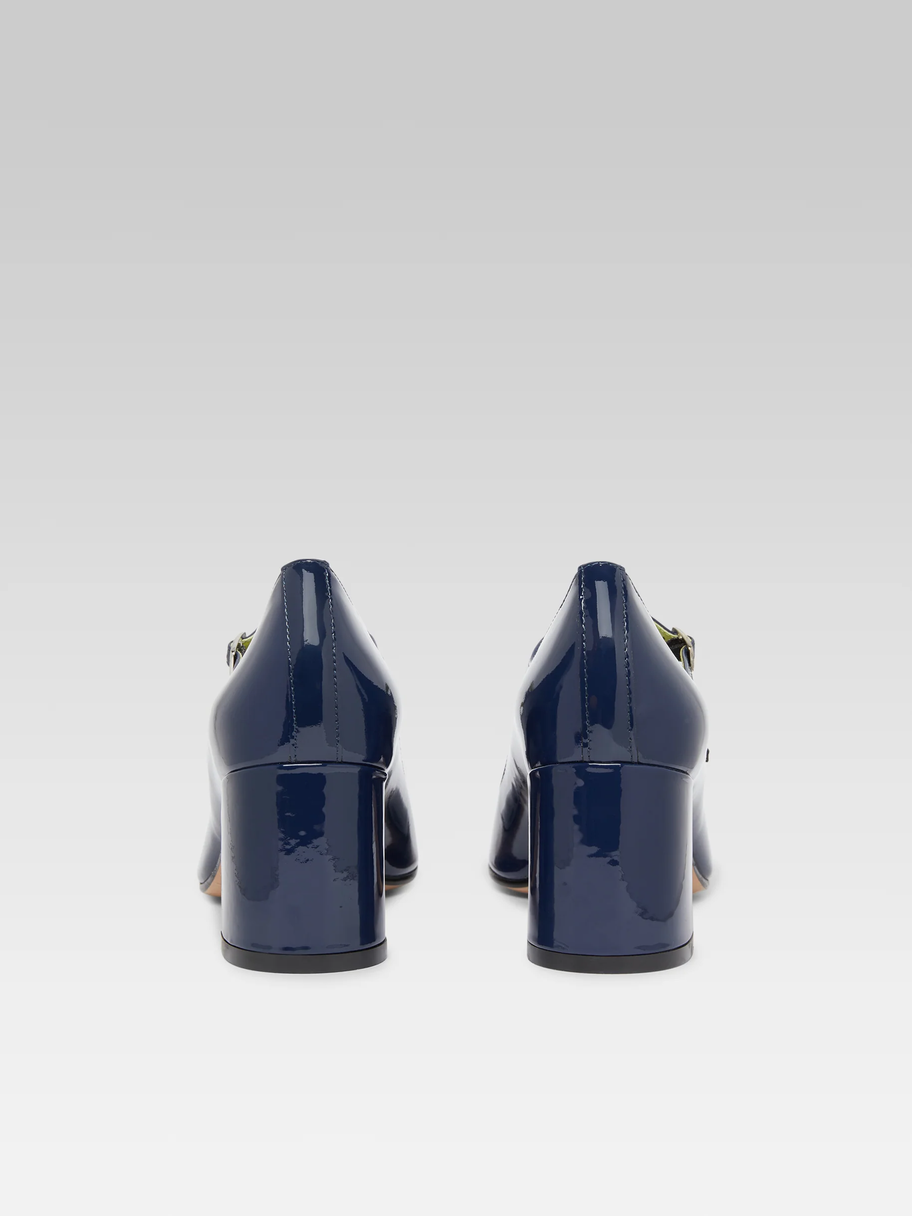Alice - Escarpins babies cuir verni bleu - Image 6