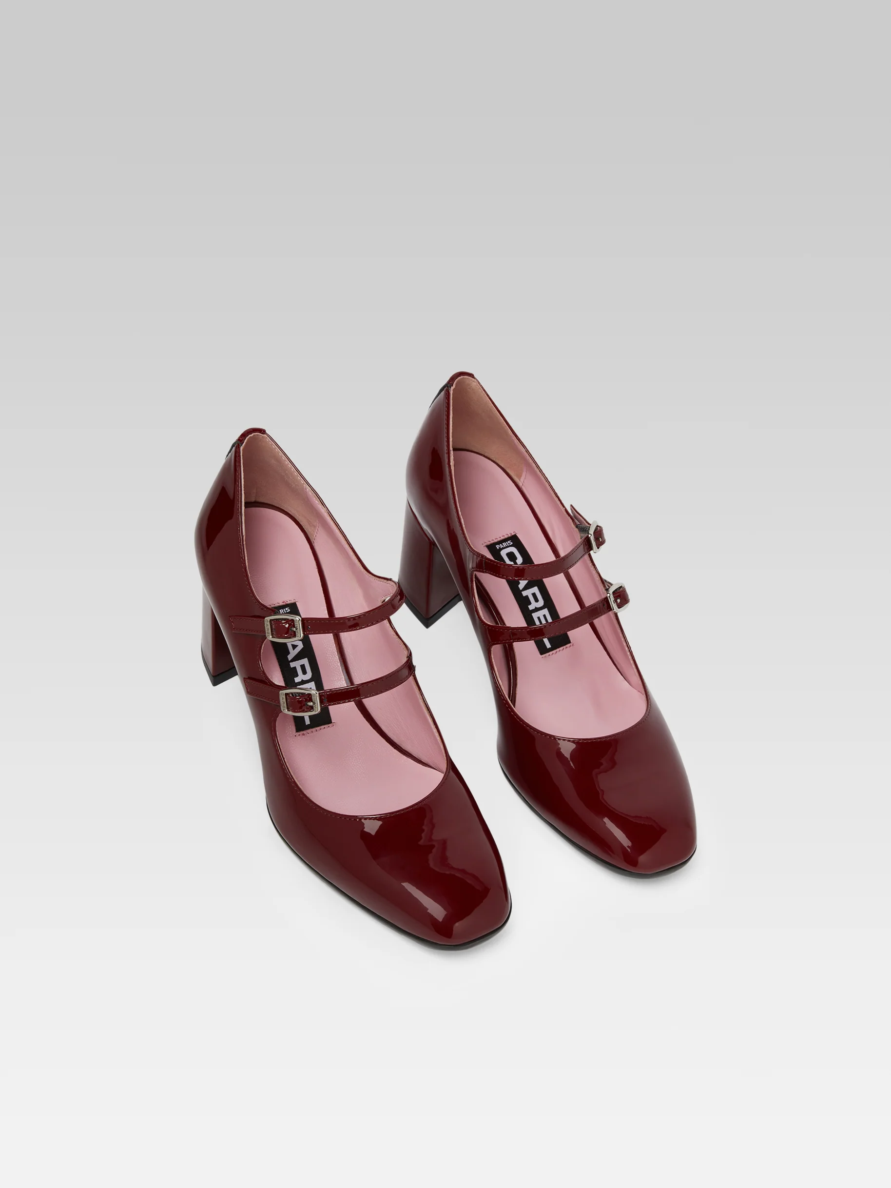 Alice - Escarpins babies cuir verni bordeaux - Image 4
