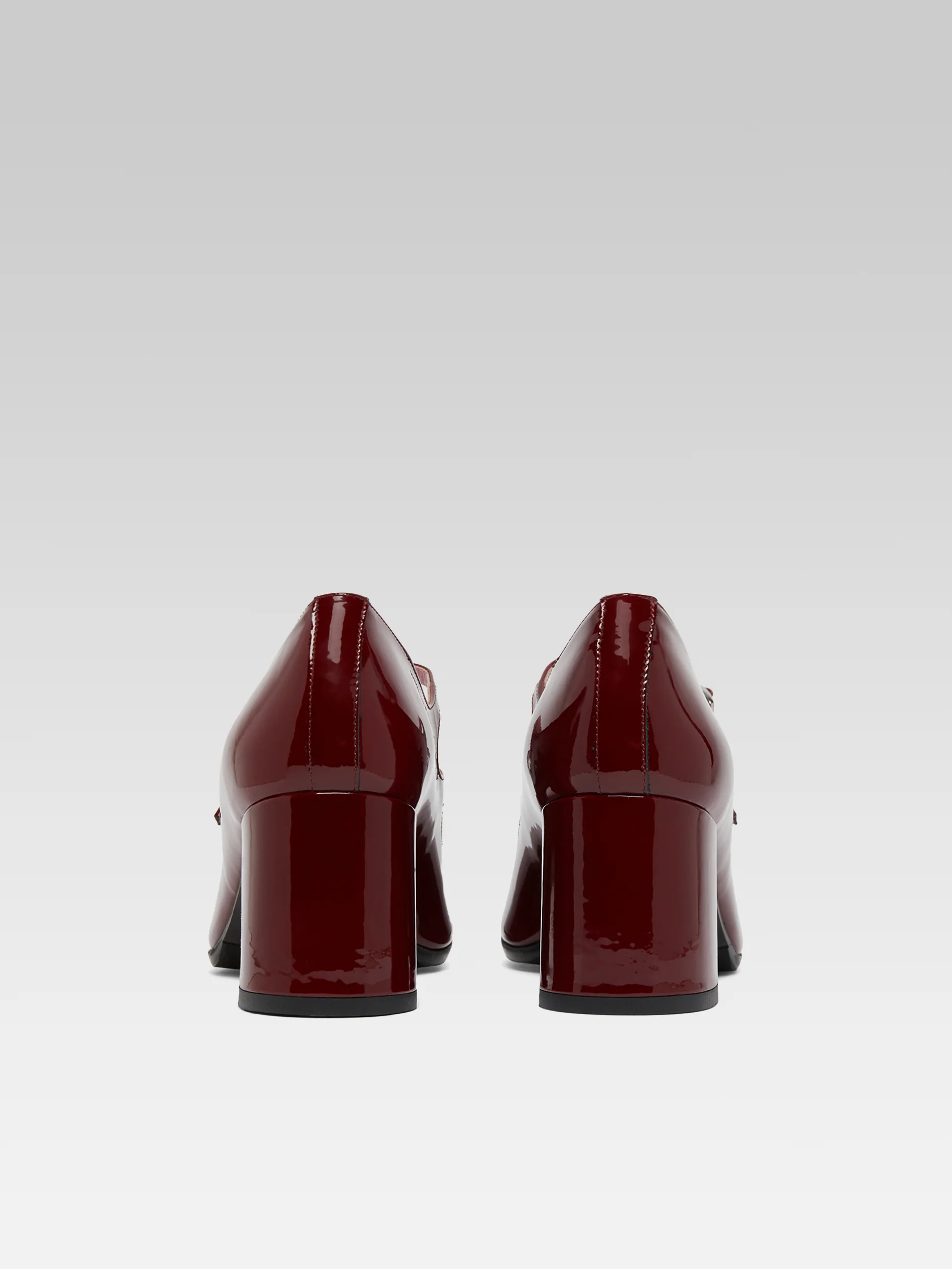 Alice - Escarpins babies cuir verni bordeaux - Image 6