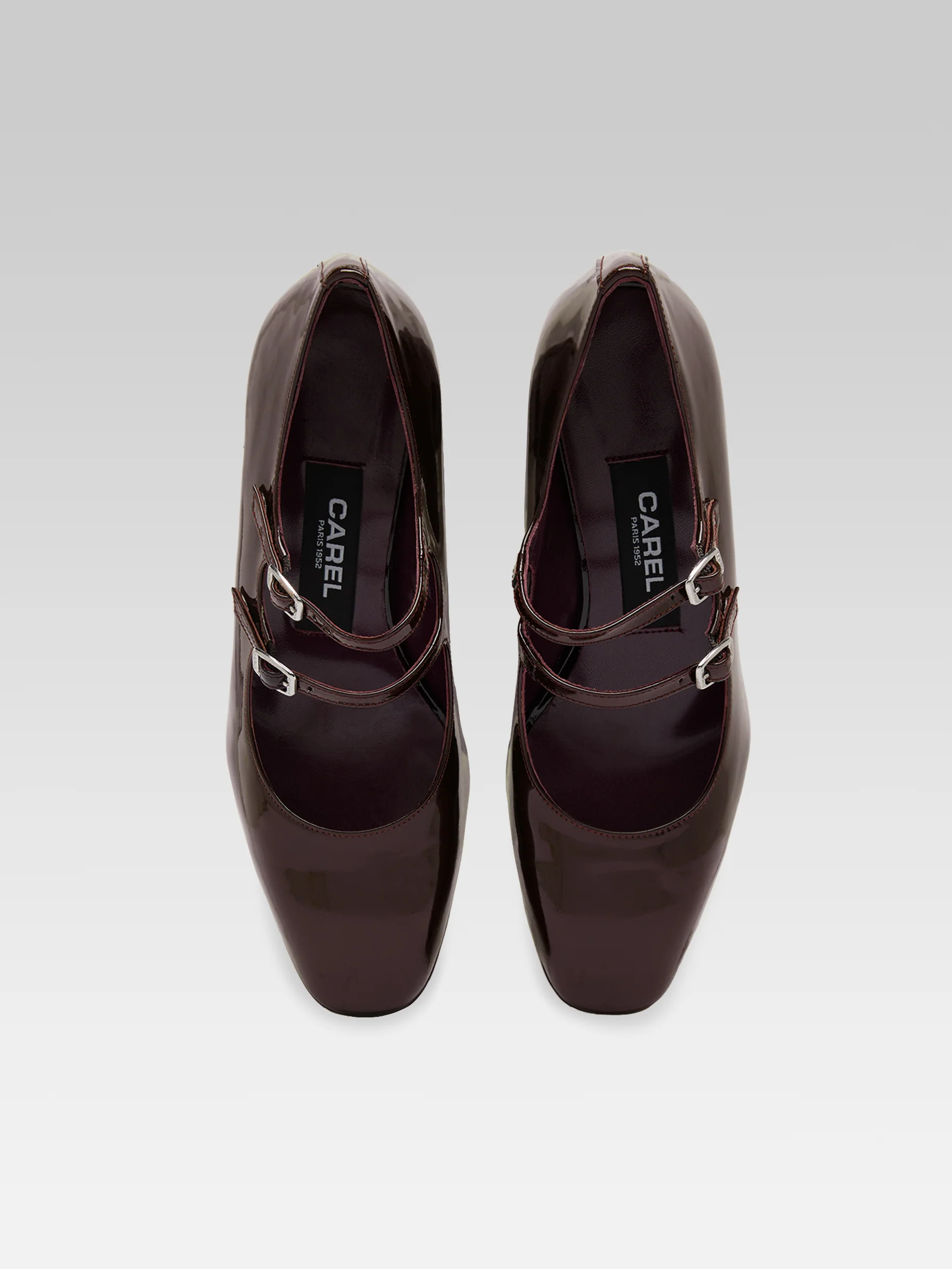 Alice - Escarpins babies cuir verni marron - Image 6