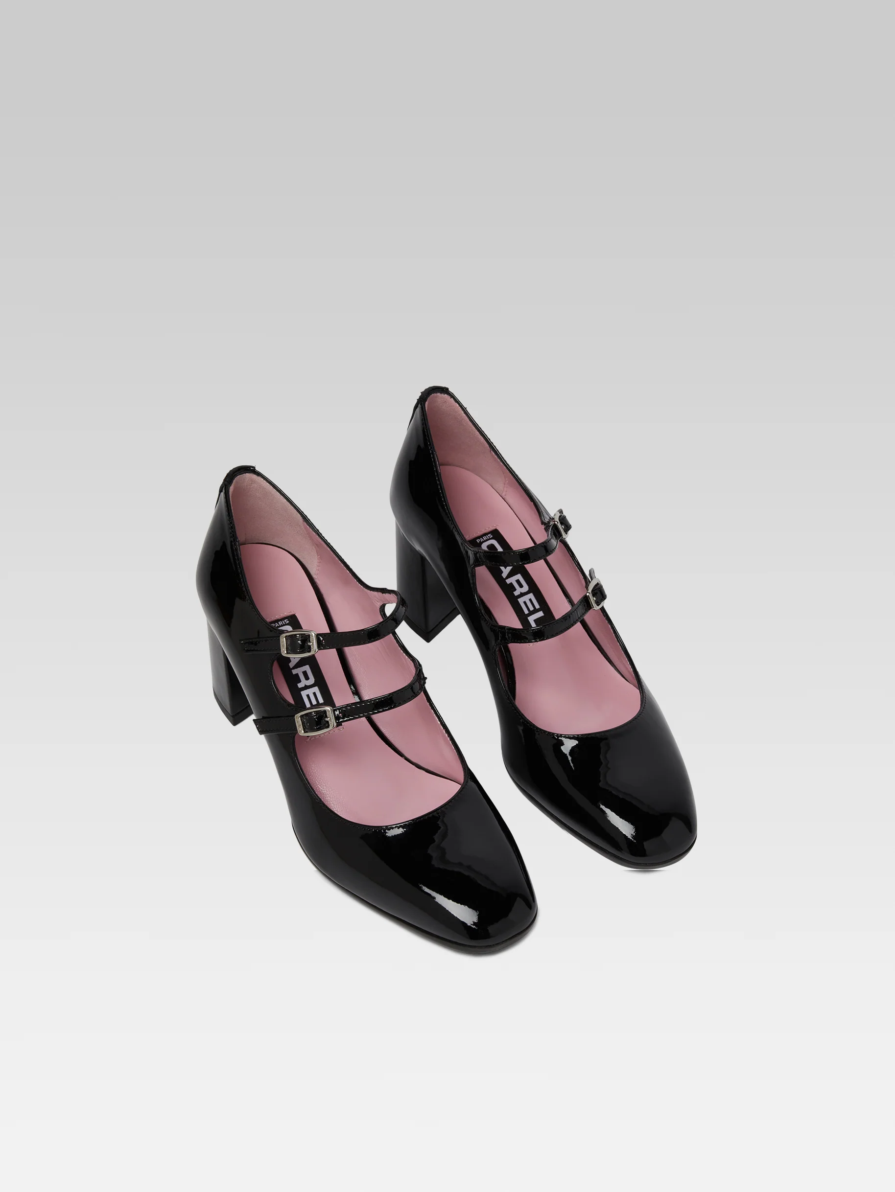 Alice - Escarpins babies cuir verni noir - Image 4