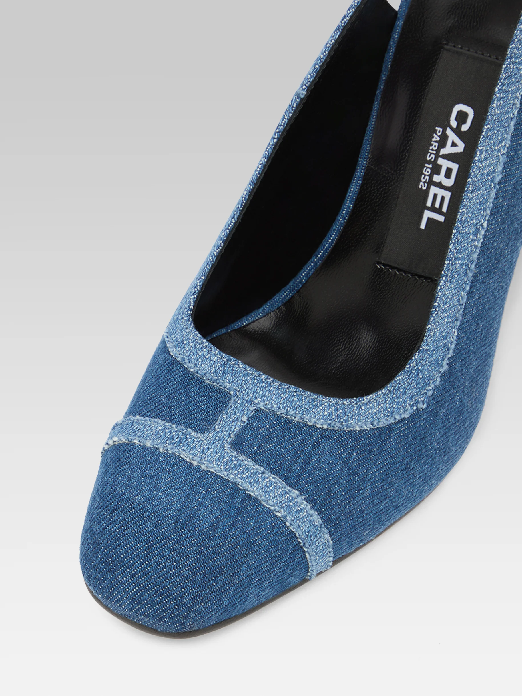 Alizee - Escarpins slingback tissu bi-jeans - Image 4
