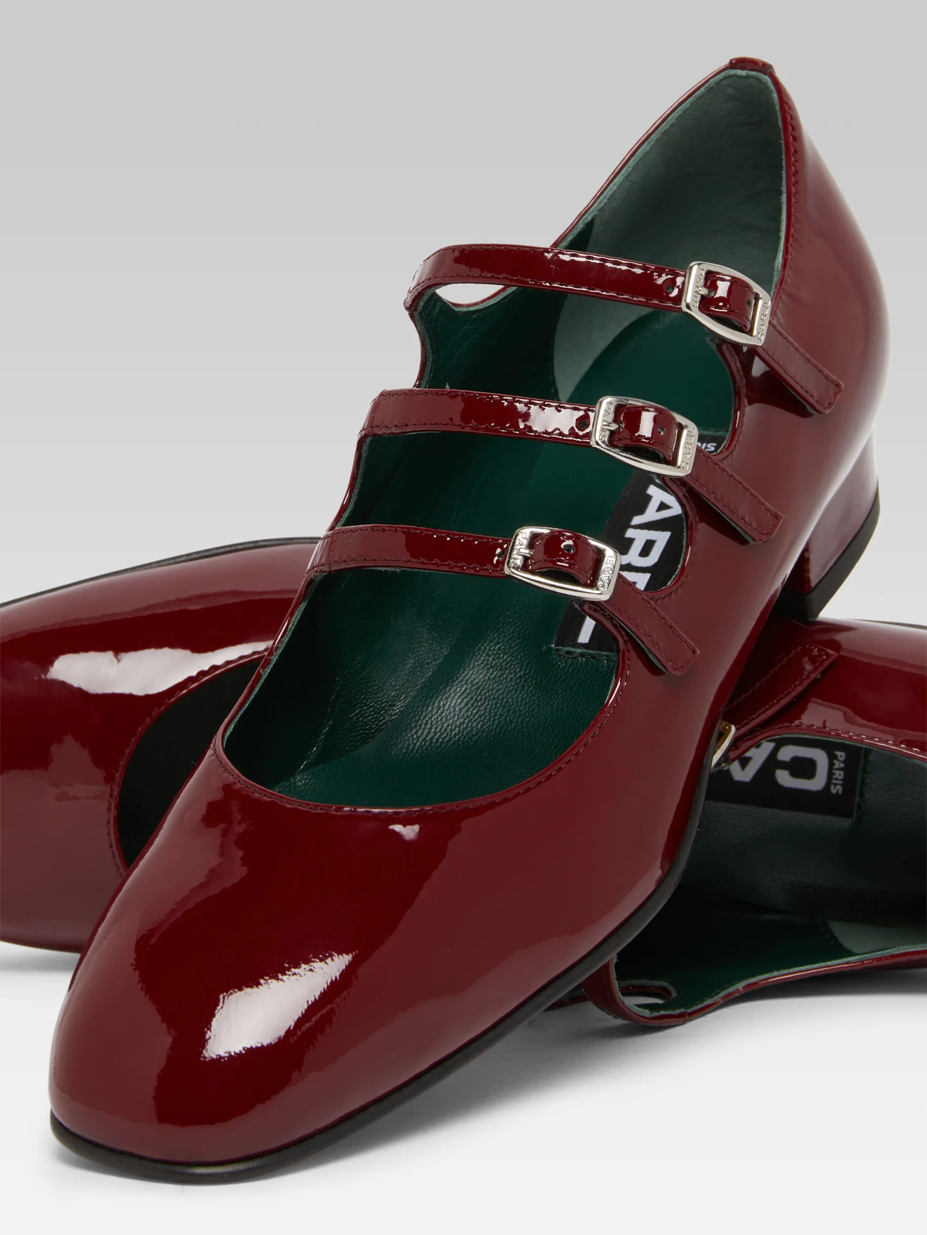 Ariana - Ballerines babies cuir verni bordeaux - Image 3