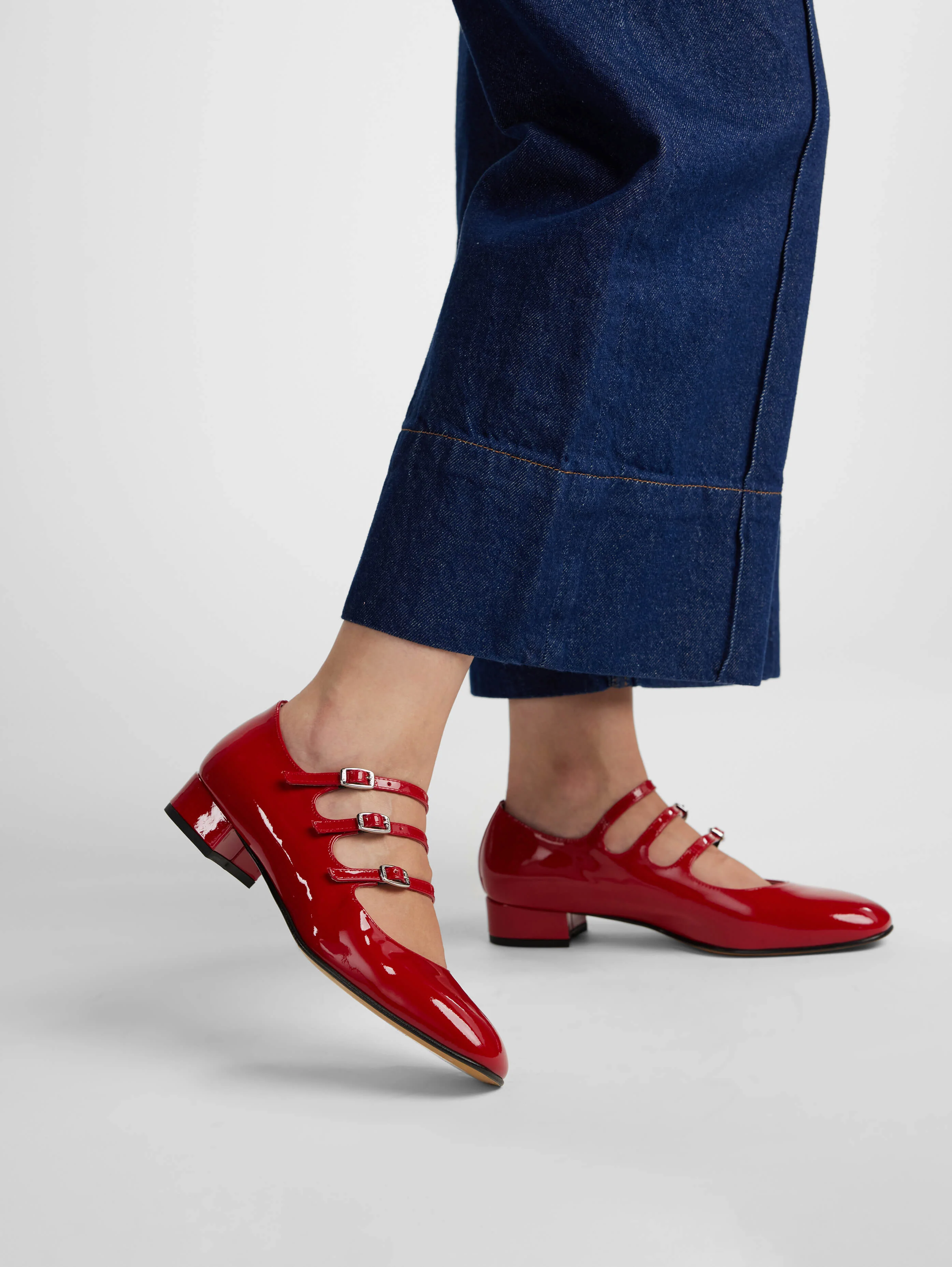 Ariana - Ballerines babies cuir verni rouge - Image 5
