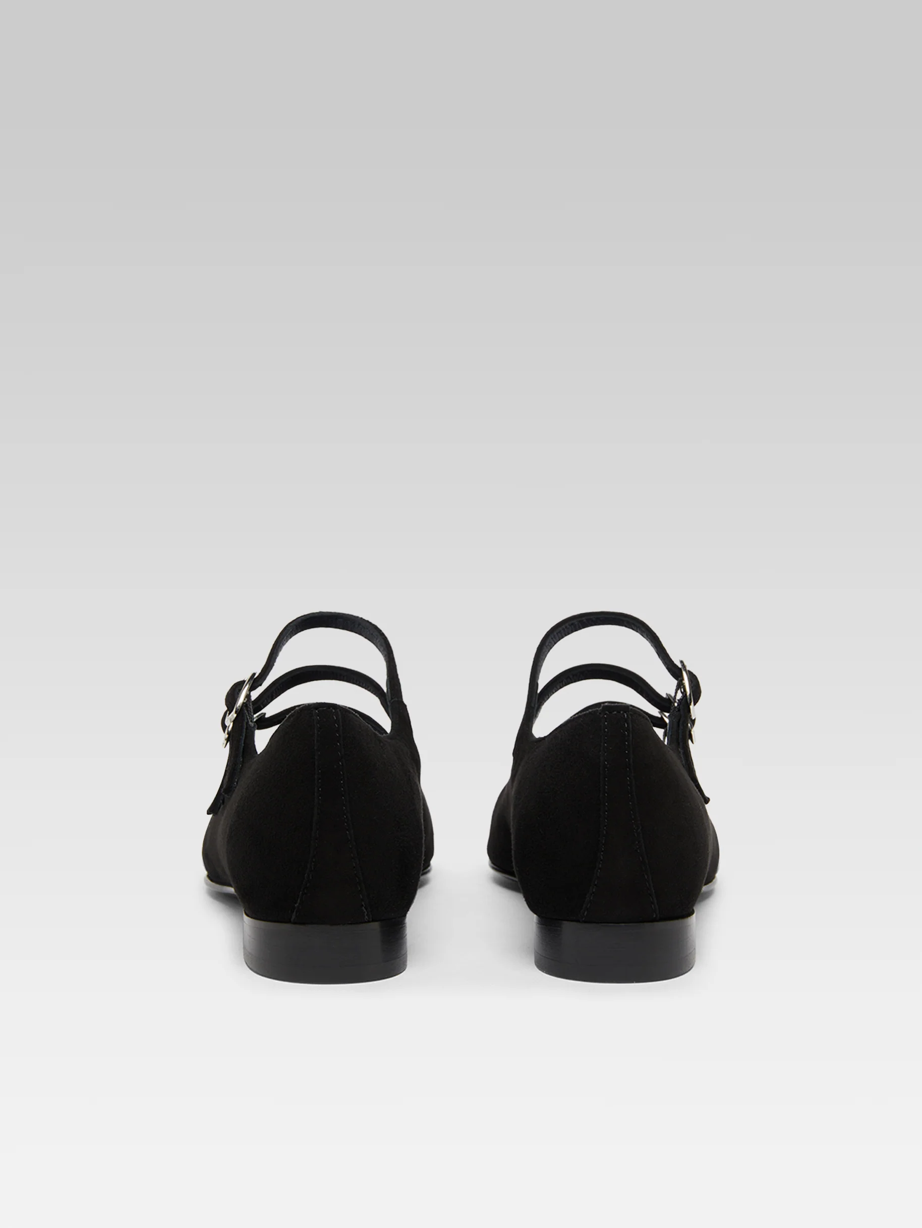 Ariana s - Ballerines babies cuir velours noir - Image 5