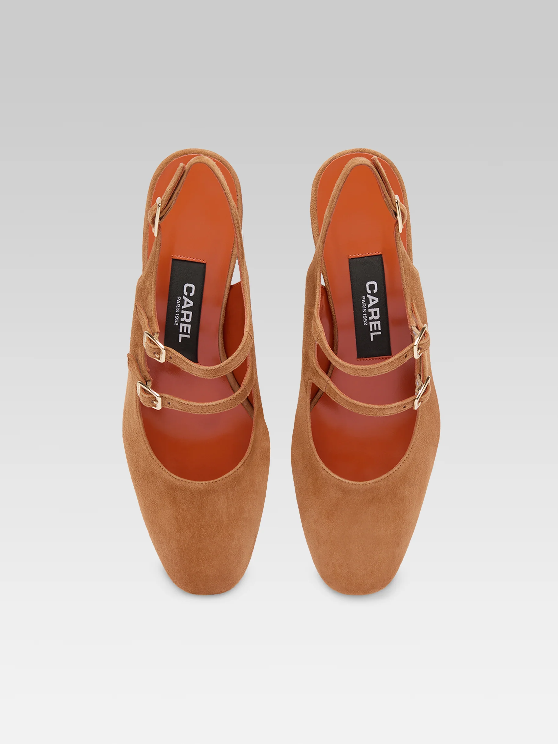 Banana - Babies slingback cuir velours cognac - Image 5