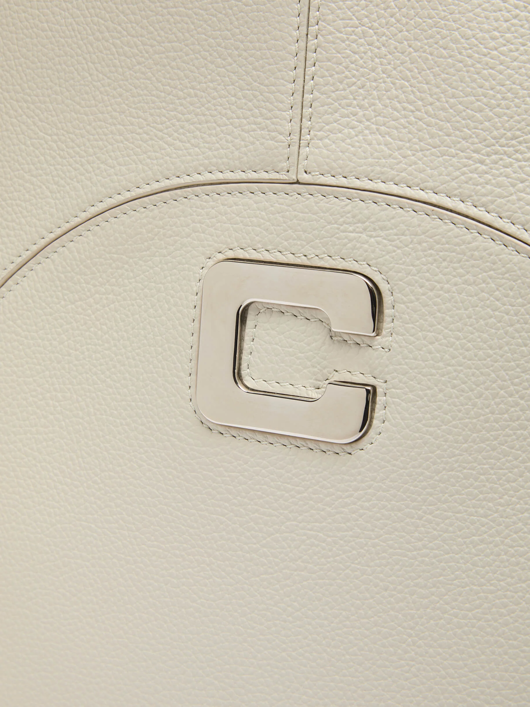 Clemenceau - Sac cabas cuir grainé ivoire - Image 6