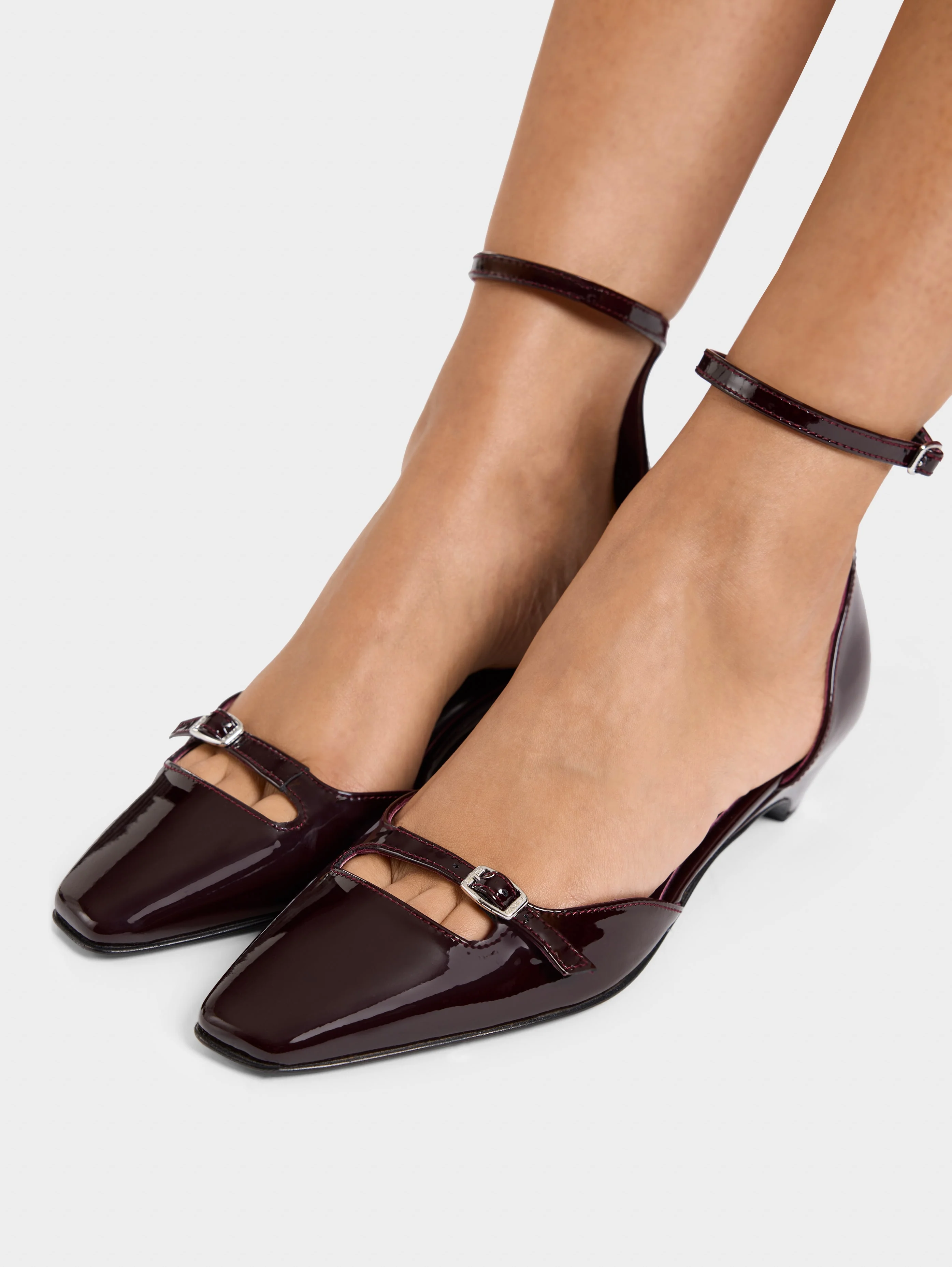 Emma - Ballerines cuir verni marron - Image 7