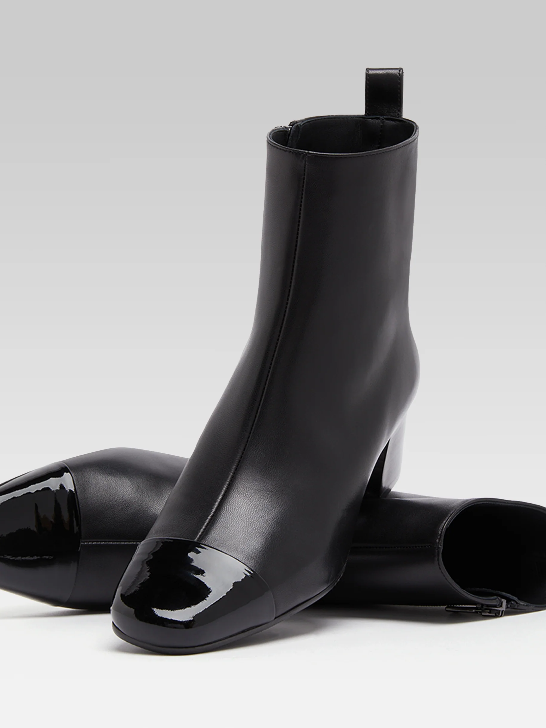 Estime - Bottines cuir et verni noir - Image 4