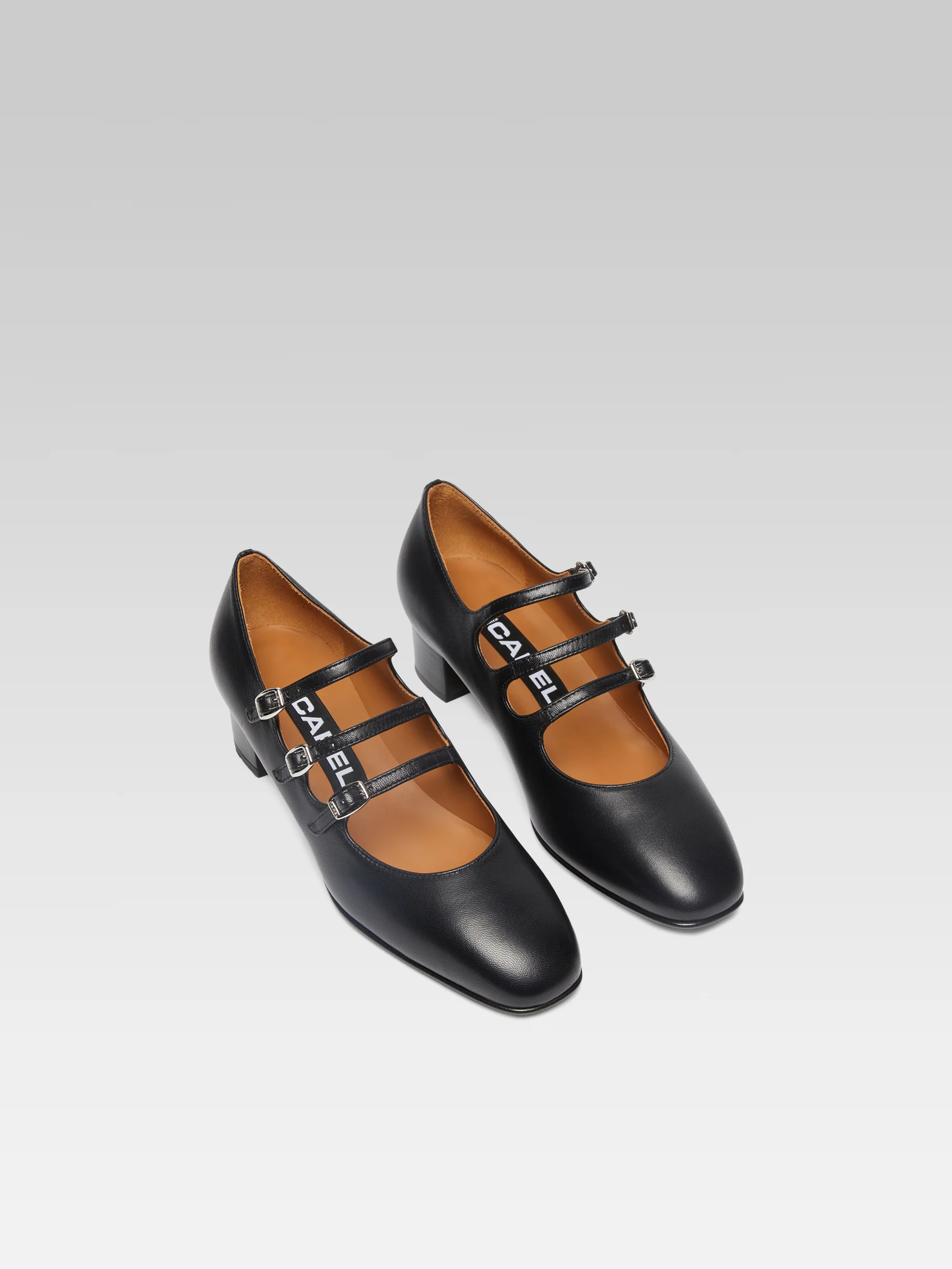 Kina - Escarpins babies cuir noir - Image 5