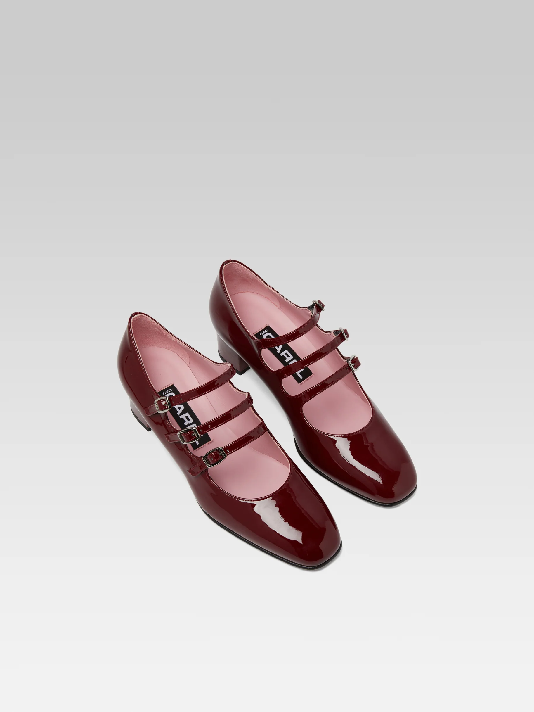 Kina - Escarpins babies cuir verni bordeaux - Image 5