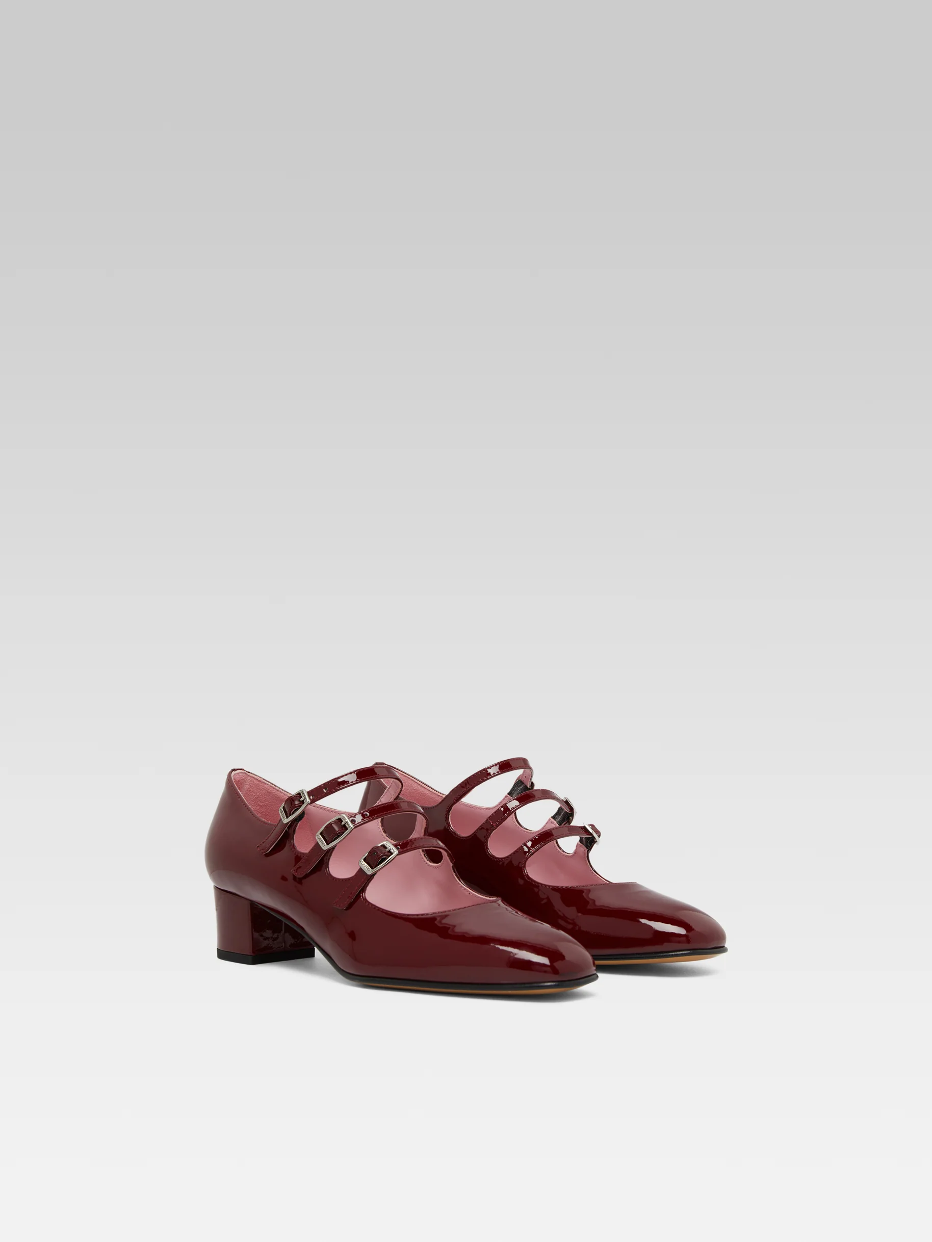 Kina - Escarpins babies cuir verni bordeaux - Image 6