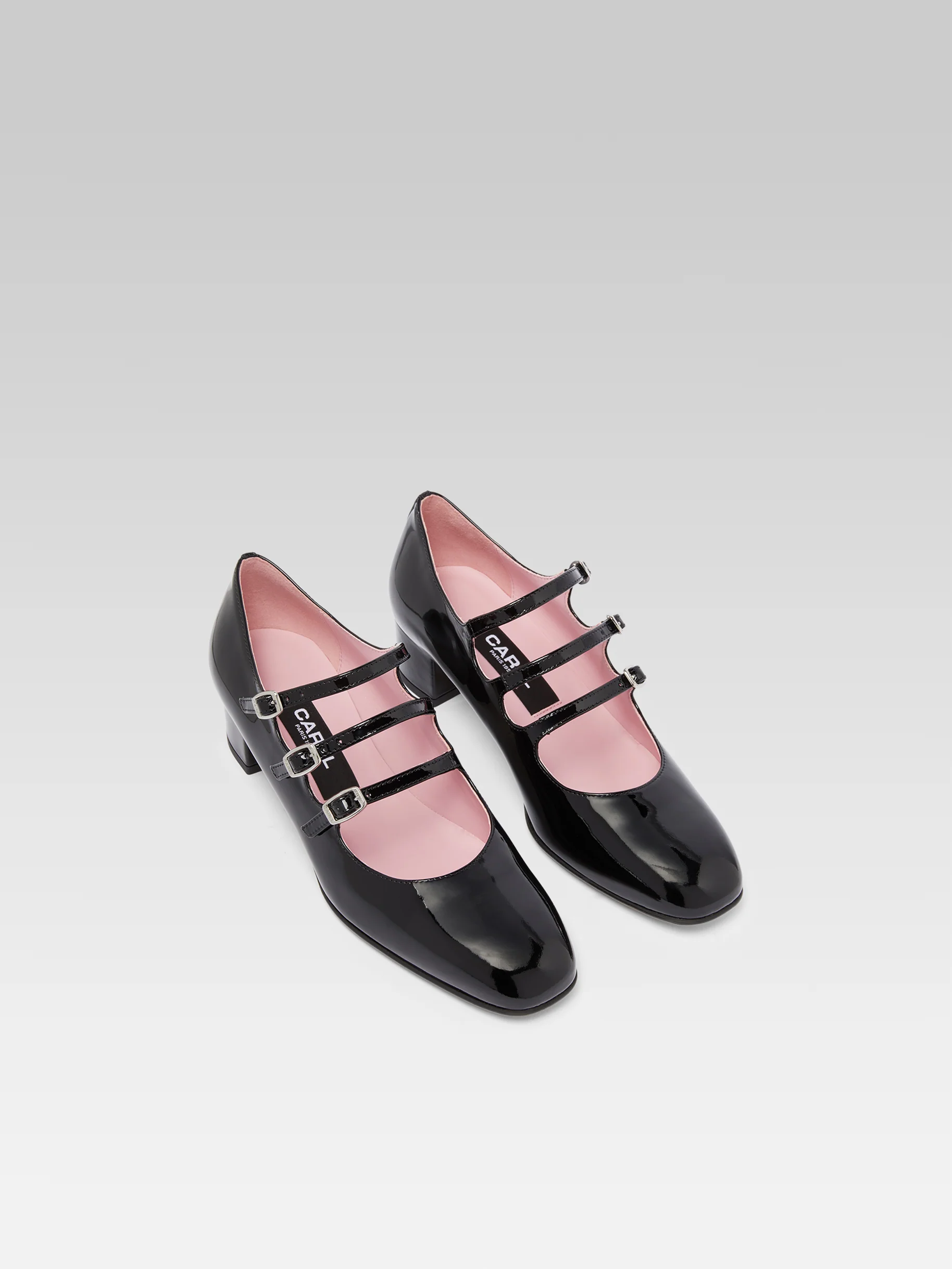 Kina - Escarpins babies cuir verni noir - Image 5