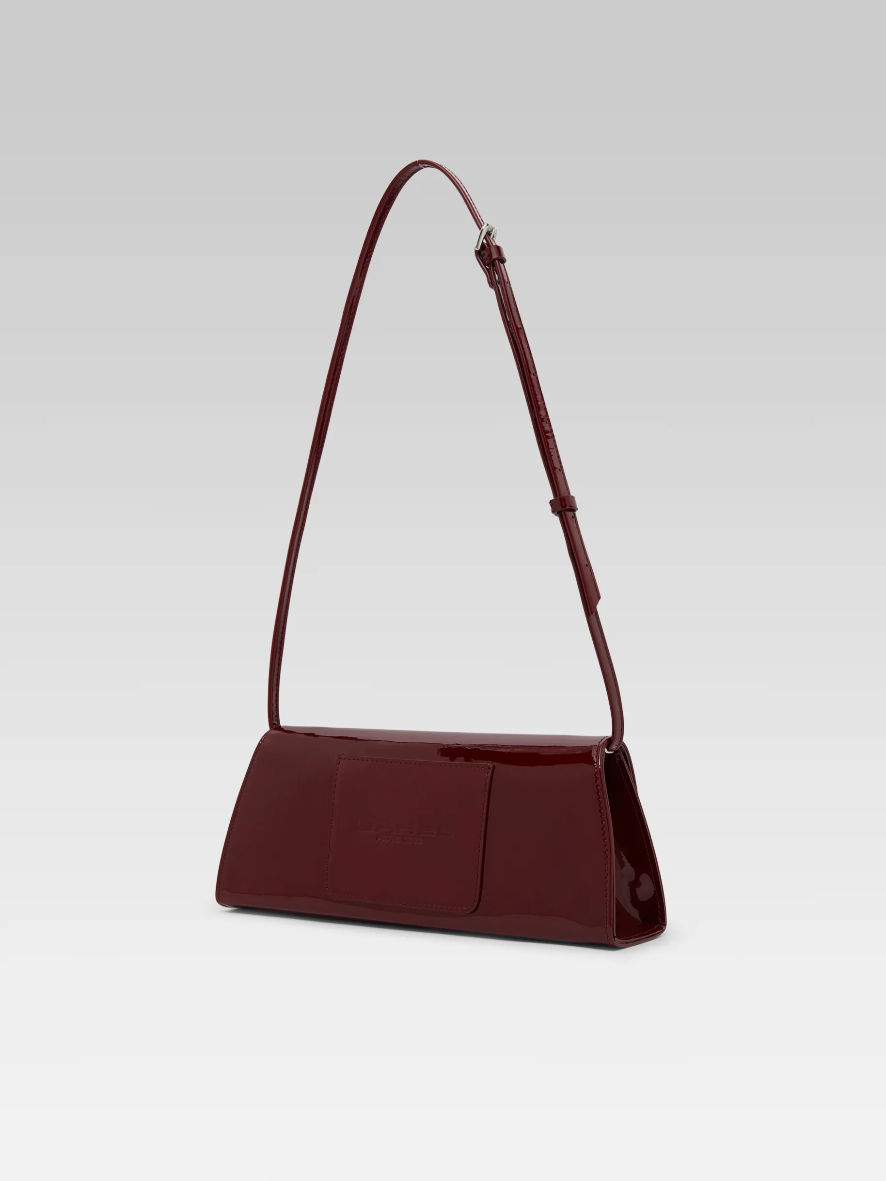 Madeleine - Sac épaule cuir verni bordeaux - Image 5