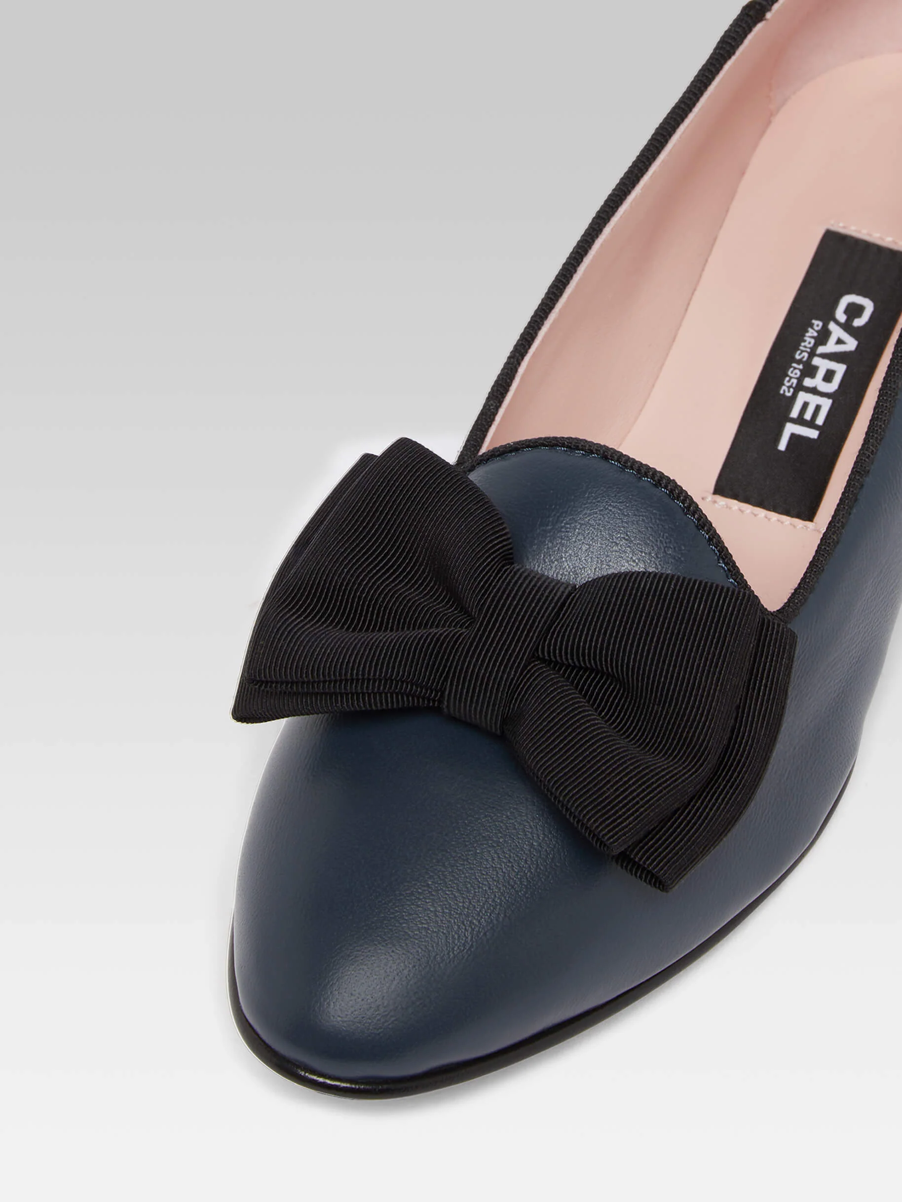 Marquis - Ballerines à noeud cuir bleu marine - Image 4