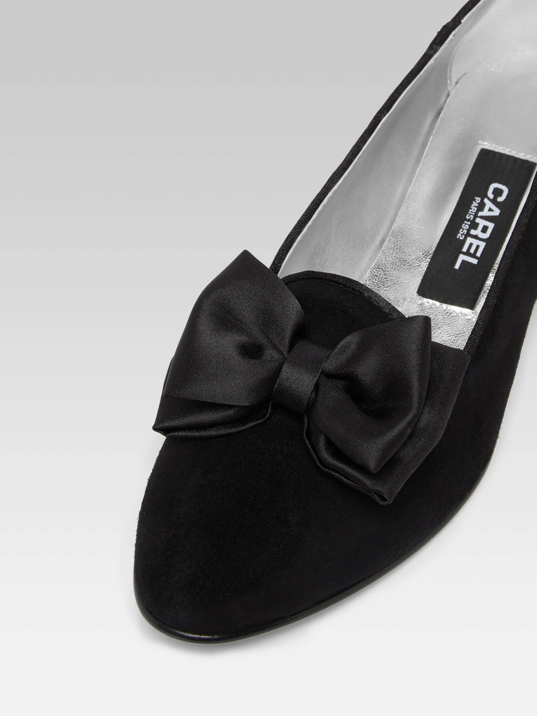 Marquis - Ballerines à noeud cuir velours noir - Image 4