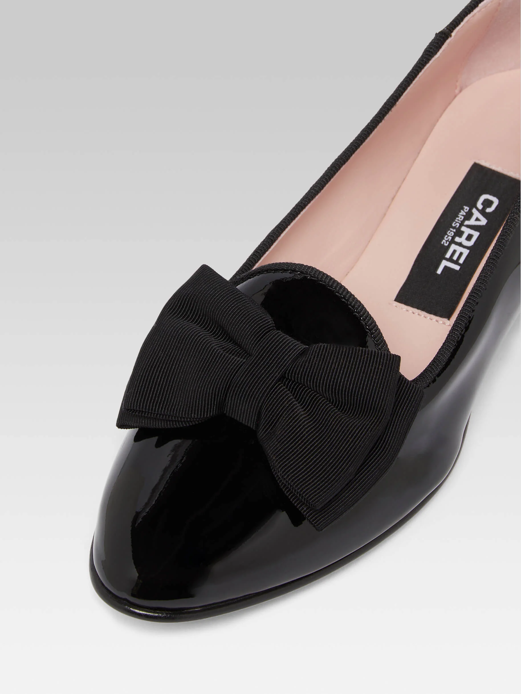 Marquis - Ballerines à noeud cuir verni noir - Image 4