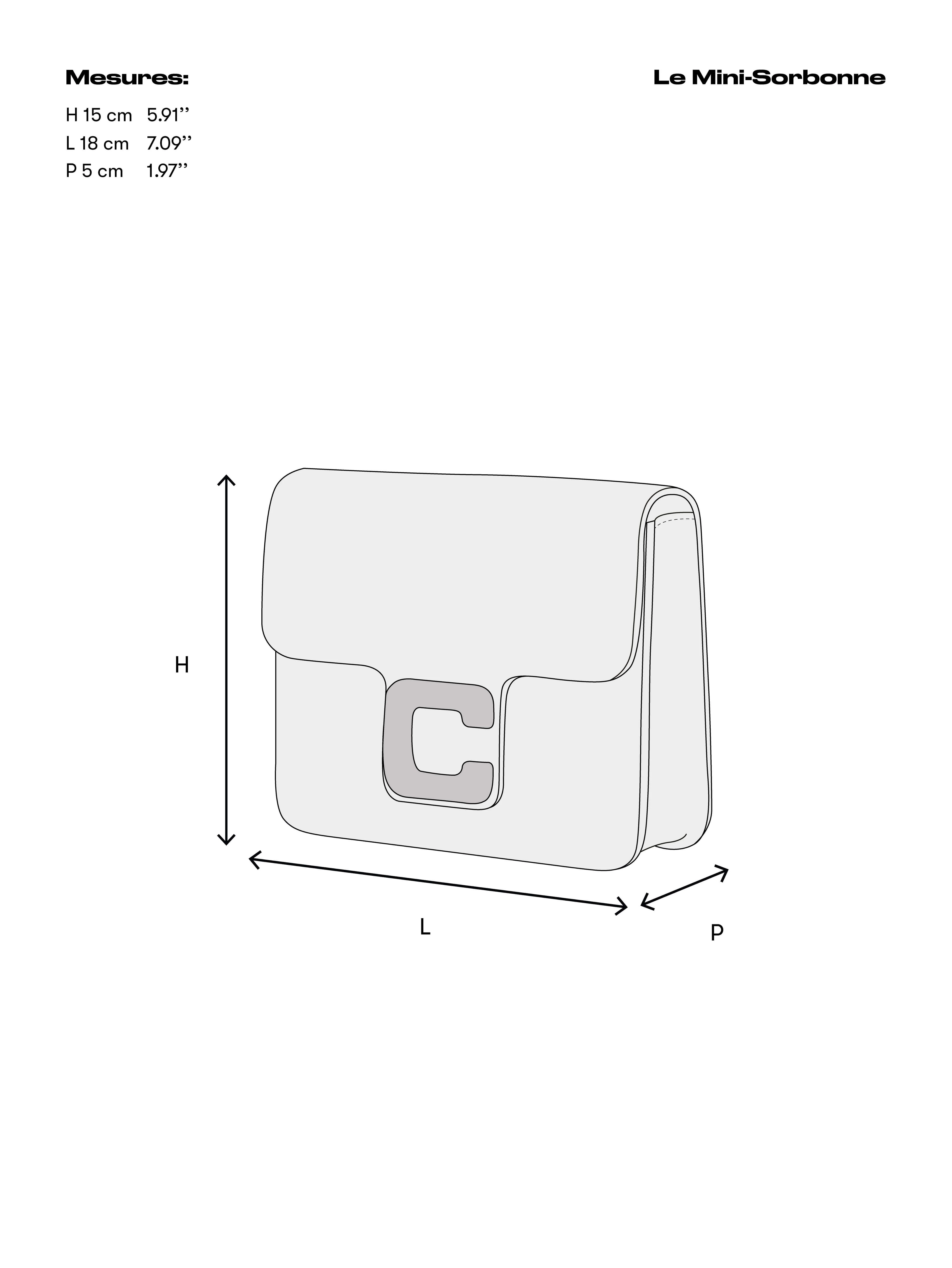 Mini Sorbonne - Sac cuir glacé cognac - Image 6