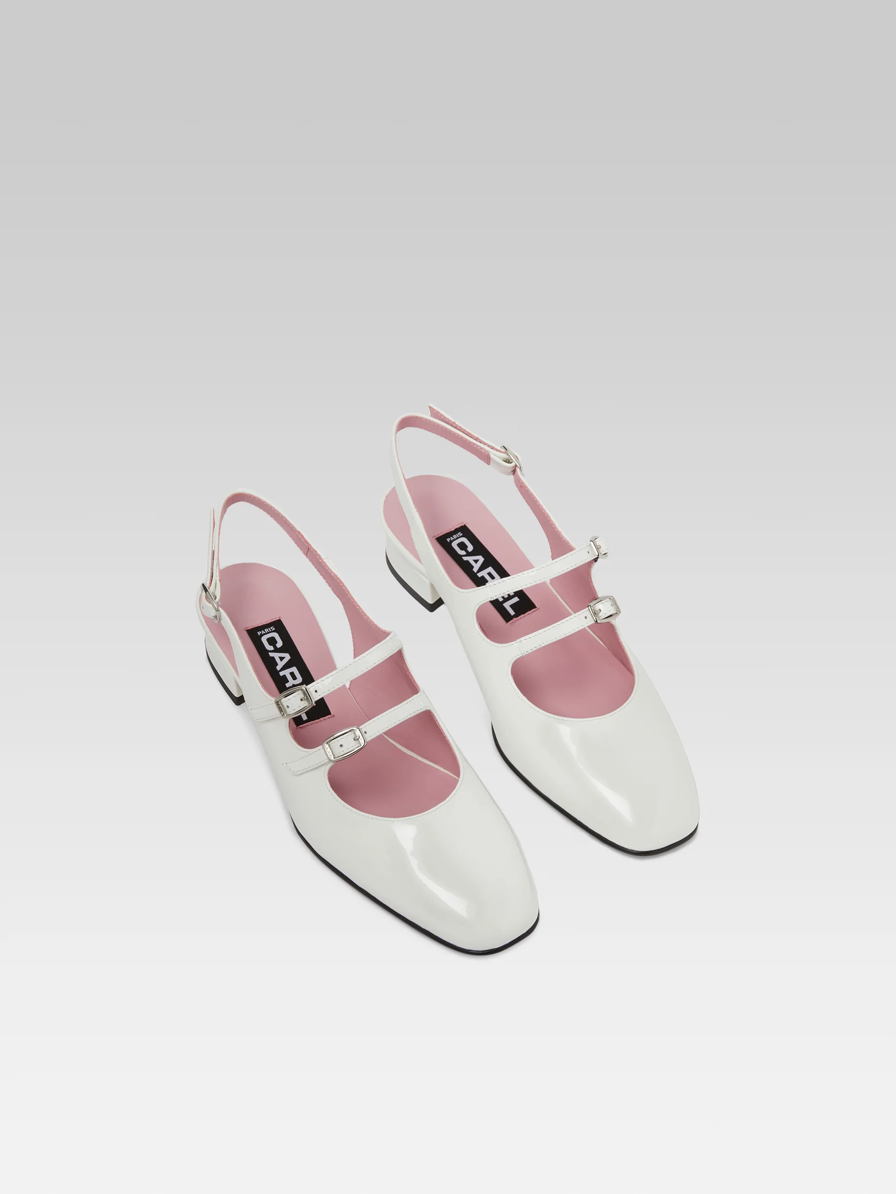 Peche - Babies slingback cuir verni blanc - Image 5