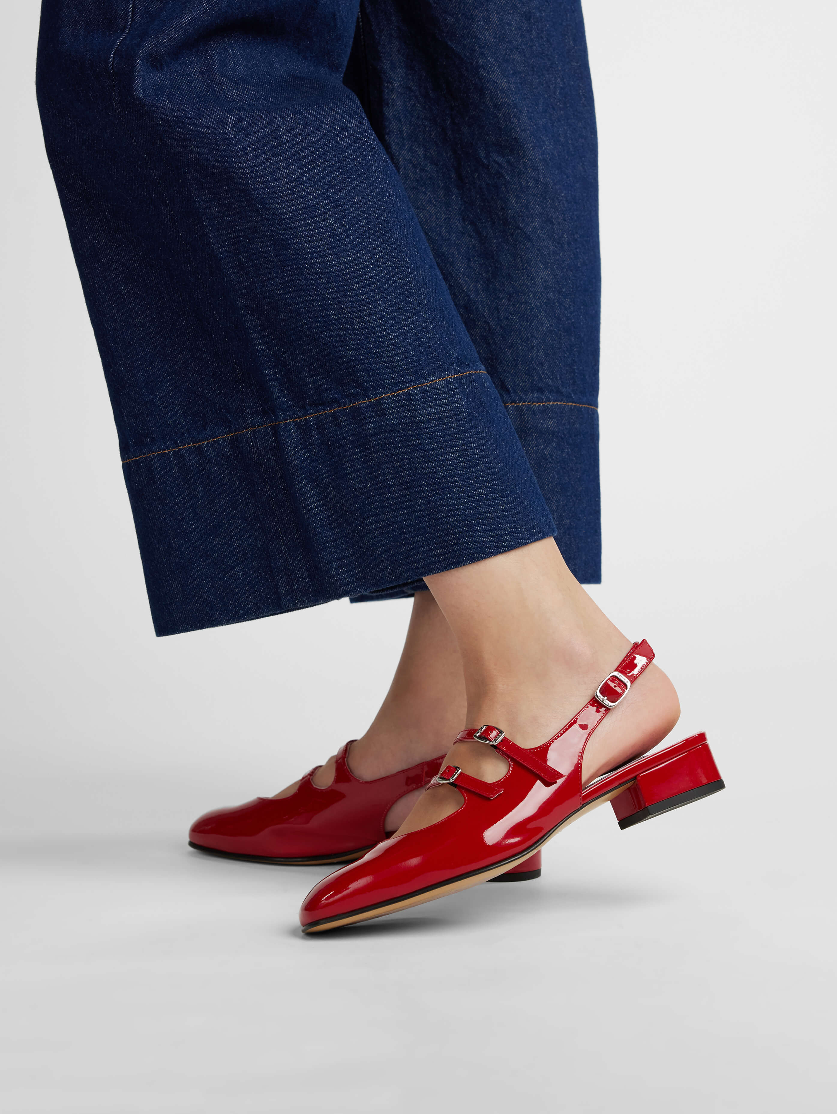 Peche - Babies slingback cuir verni rouge - Image 7