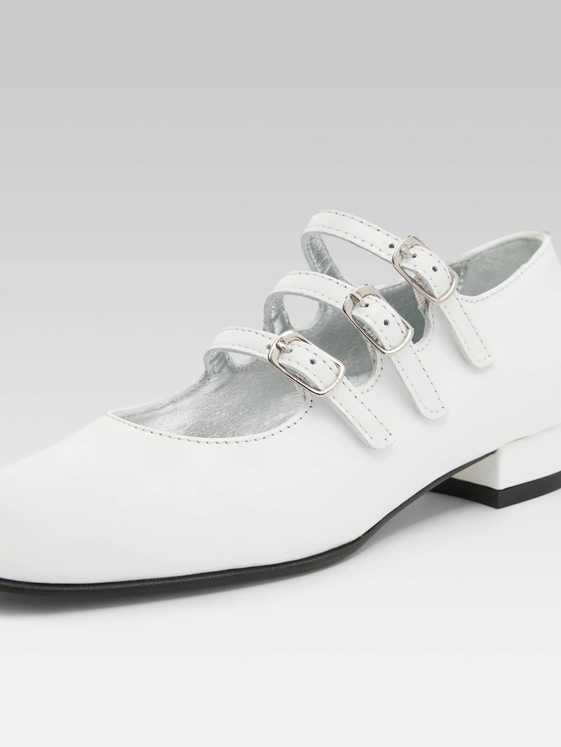 Petite Kina - Babies cuir verni blanc - Image 4