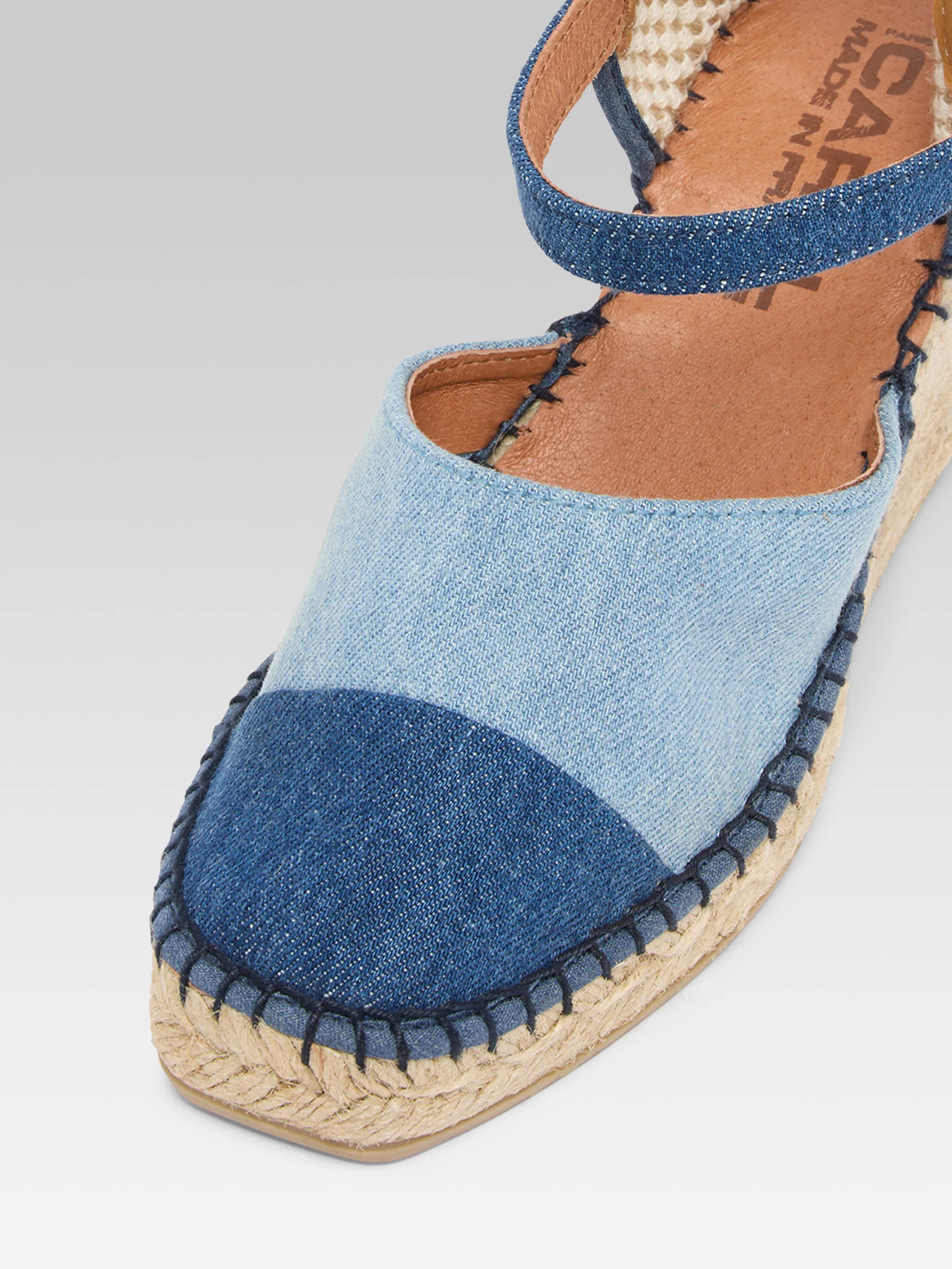 Rio - Espadrilles compensées tissu bi-jeans - Image 4