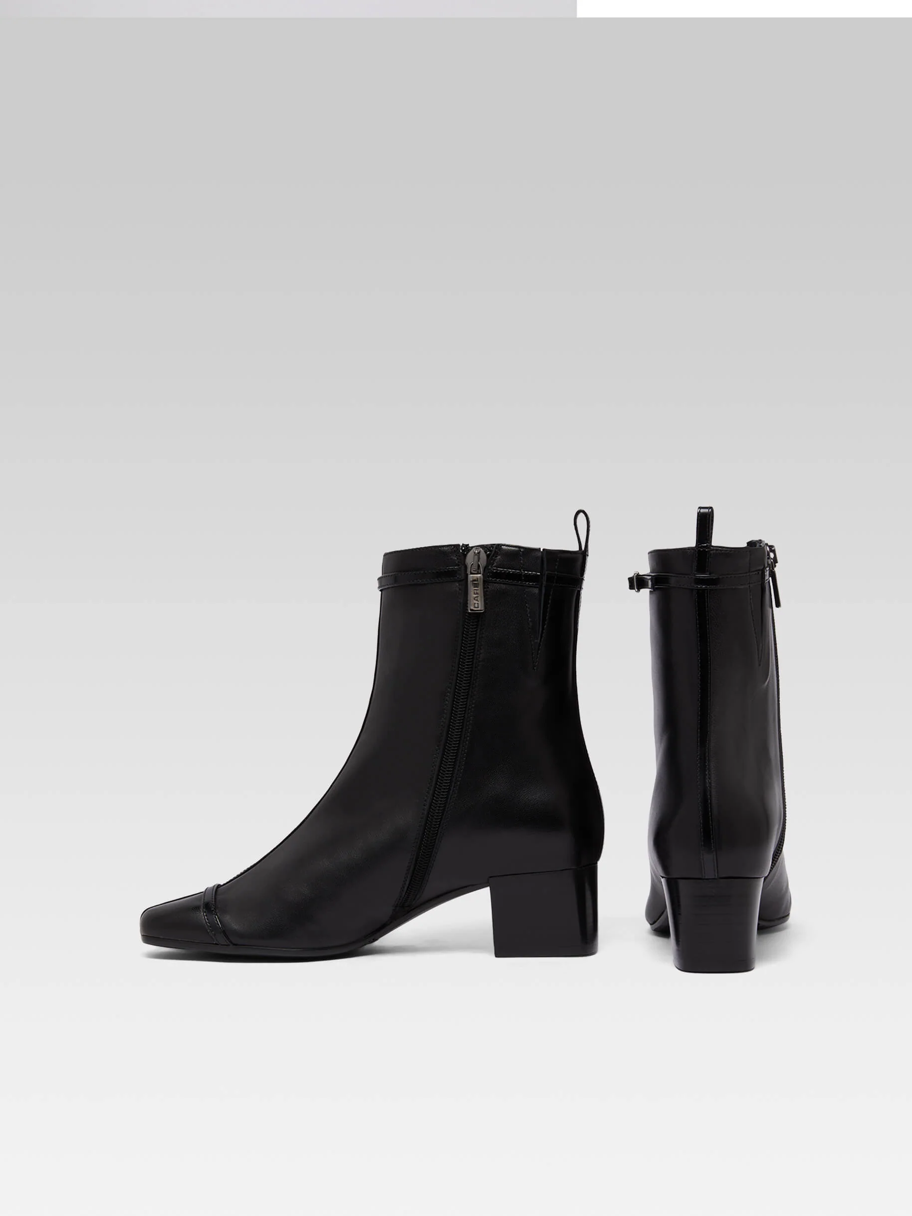 Start - Bottines cuir noir à brides - Image 3